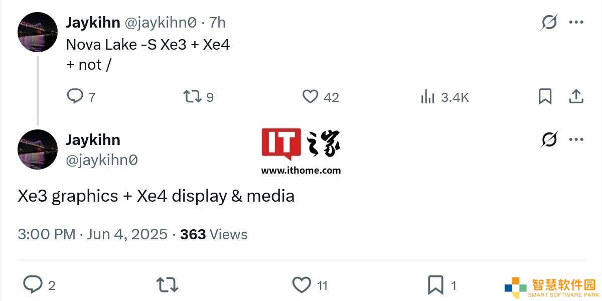 英特尔Nova Lake-S处理器将融合Xe3 GPU与Xe4显示媒体引擎
